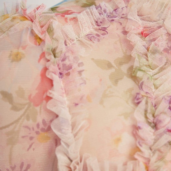 Needle & Thread Floral Diamond Ruffle Gown - Picture 4 of 8